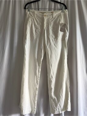 Women’s Pilcro White Linen Pants Anthropologie NWT